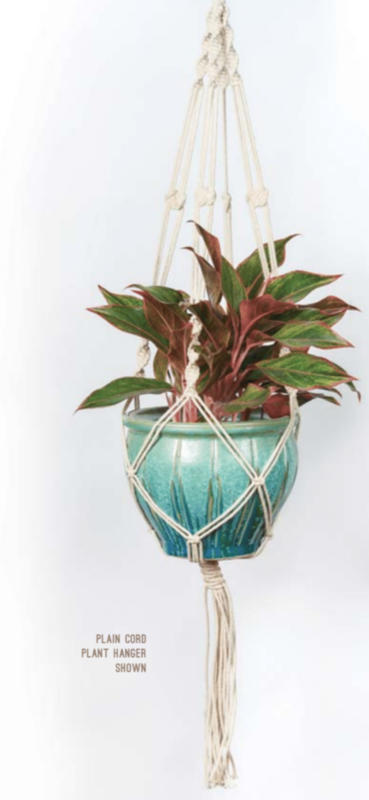 Primitive Planters 42" Cotton Woven Plant Hanger-Plain Cord (9079)