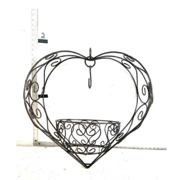 Ironworks Hanging Heart Basket