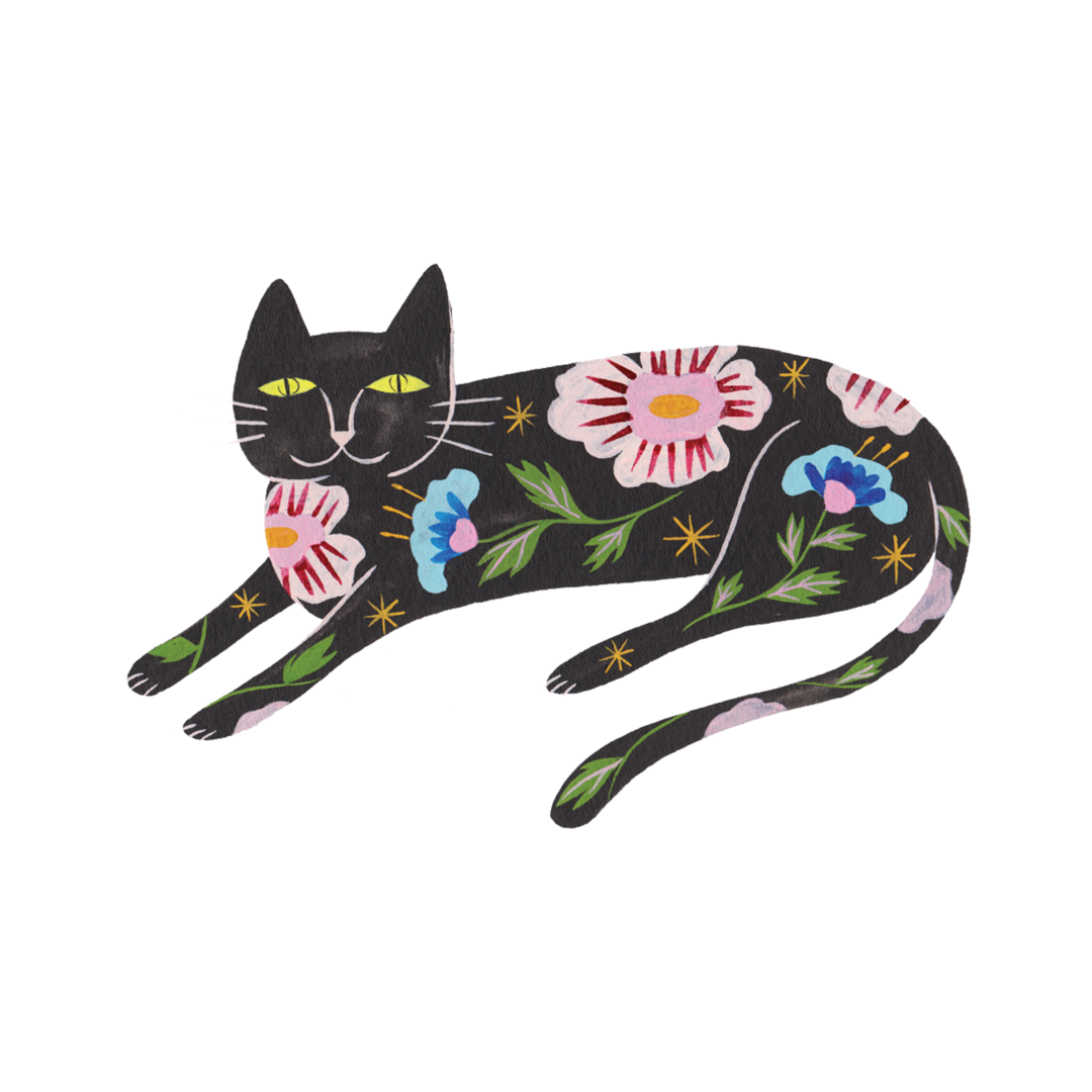 Tattly Flower Cat 0787