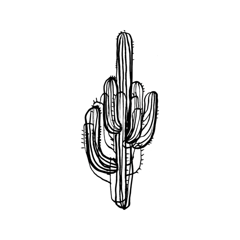 Tattly Saguaro Cactus Tattoo 0654