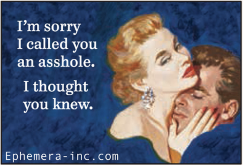 Ephemera I'm Sorry I Called You An Asshole Magnet 6320