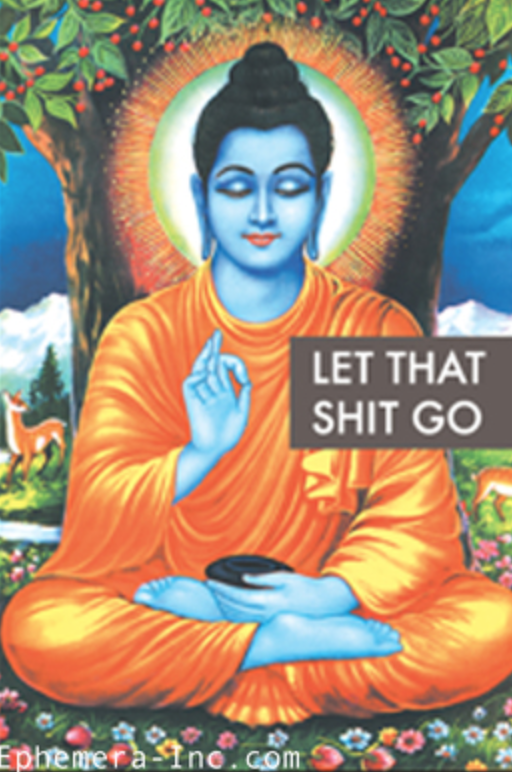 Ephemera Let That Shit Go (Buddha) Magnet 6257