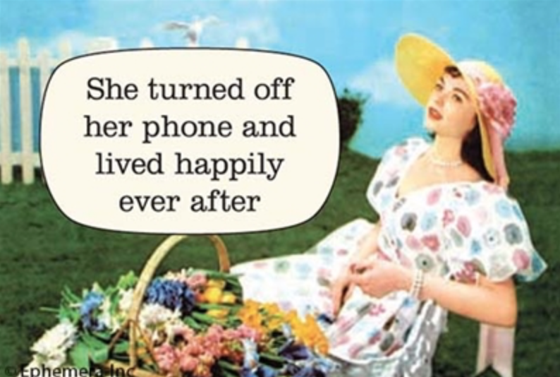 Ephemera She Turned Off Her Phone Magnet 19699