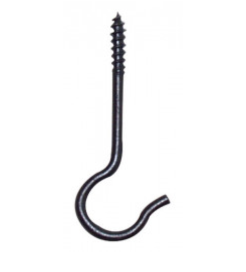 DTE Ceiling Hook 5 Pk Black (86201)