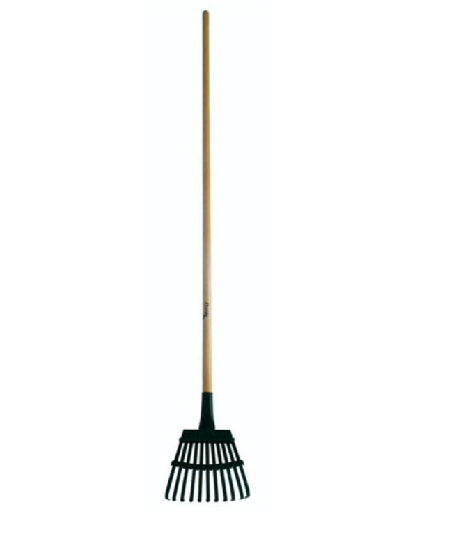 Central Flexrake 8" Shrub Rake 48" Wood Handle