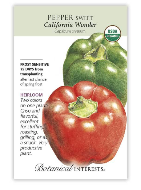 BI Pepper Sweet California Wonder Org 3032