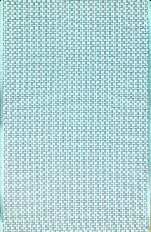 Mad Mats Basket Weave Aqua 5'x8'