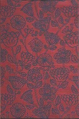 Mad Mats Line Flower Red Indigo 4'x6' (21336)