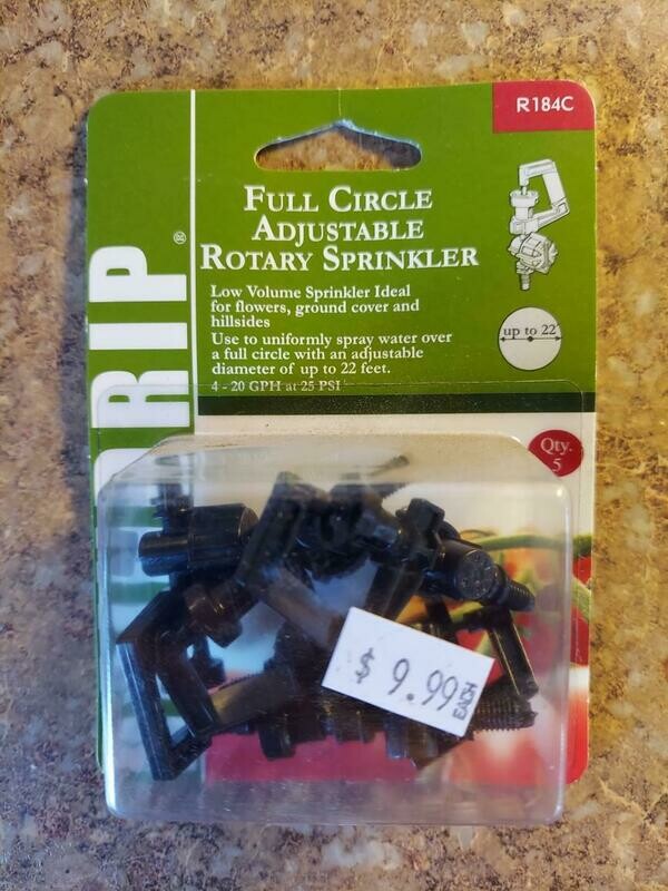 Raindrip Full Circle Adjustable Rotary Sprinkler Qty.5 R184C
