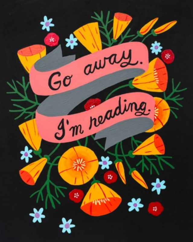 3FS Go Away I'm Reading 8"x10" Print