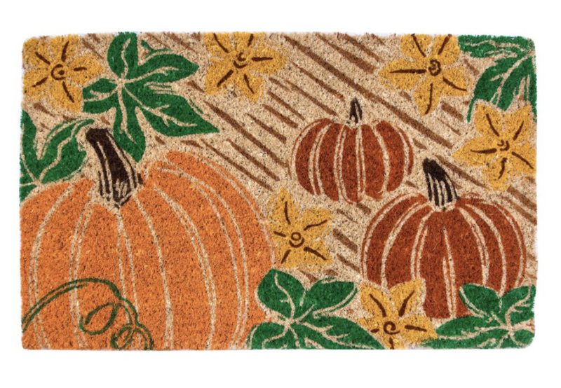 Entryways Pumpkin Patch Handwoven Coconut Fiber Doormat 18"x30"