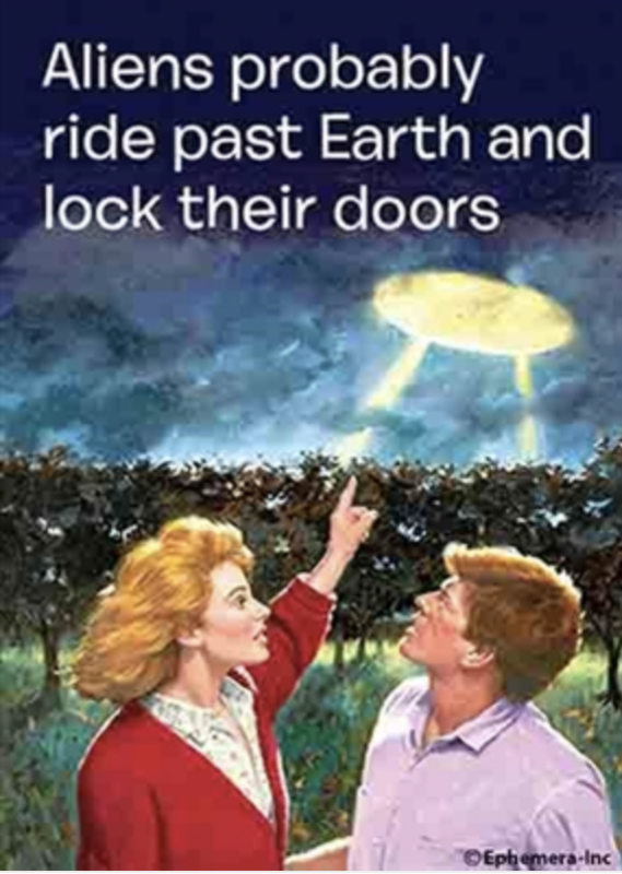 Ephemera Aliens Probably Ride Past Earth Magnet 19765