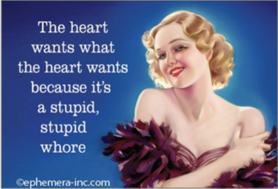 Ephemera The Heart Wants What it Wants Magnet 19474