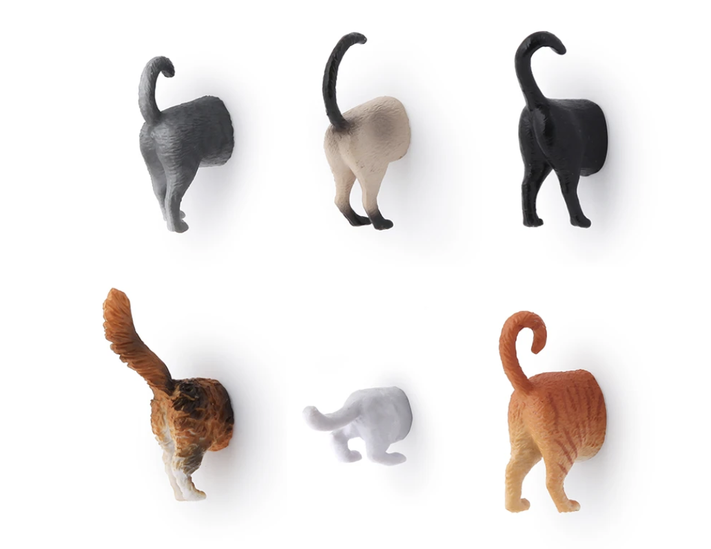 Kikkerland Cat Butt Magnets