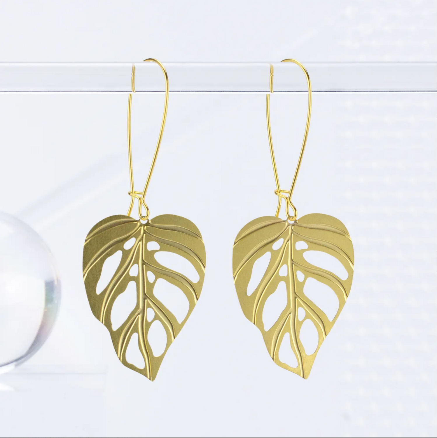 ATLJ Monstera Adansonii Earrings - Short Ear Wires