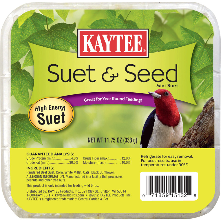 Central Kaytee Suet and Seed High Energy Suet 11.75 oz 100214150