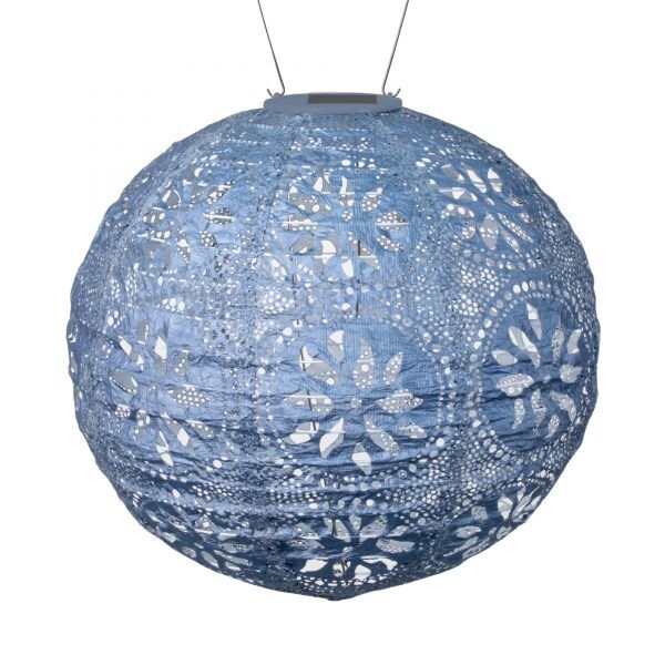 Allsop Solar Soji Stella Boho Globe 12" Metallic Blue 31836