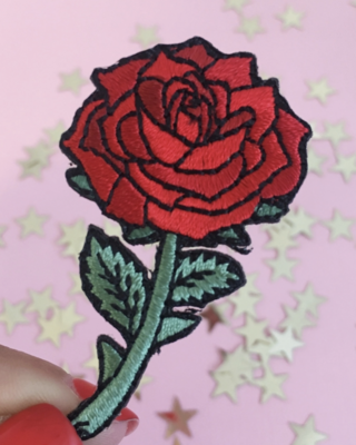 Wildflower Co Red Rose Patch Small