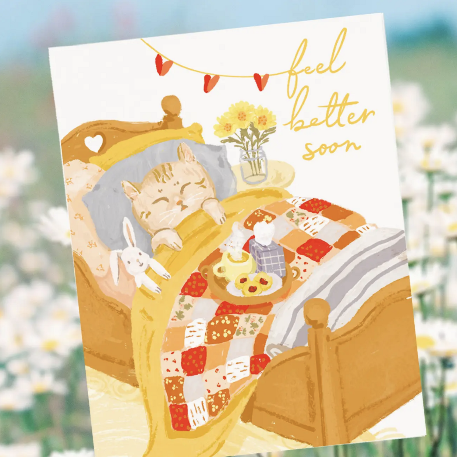 Ingrid Press Feel Better Kitten Card E-112