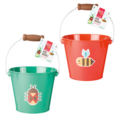 Toysmith Beetle & Bee Kids Bucket, Garden, Beach, Assorted Colors (22825)