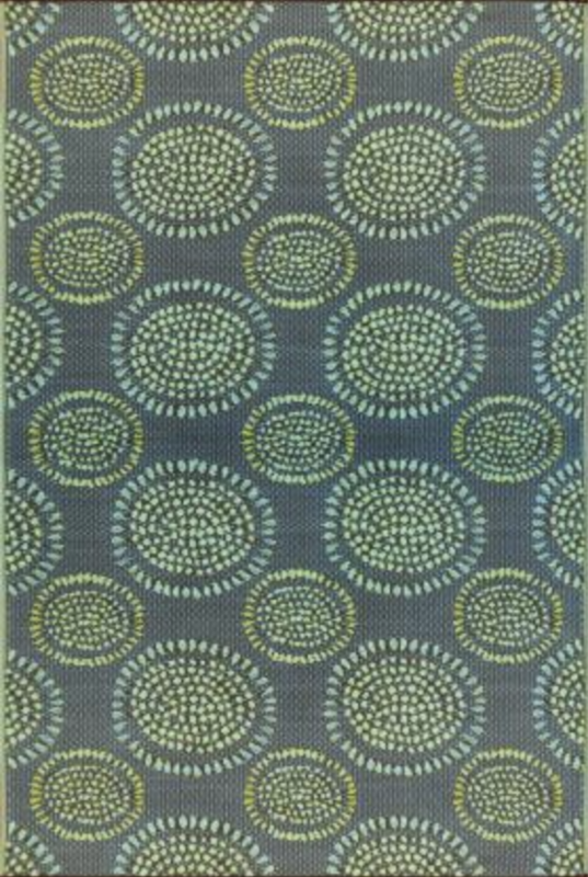 Mad Mats Molly Black Aqua 5'x8' (21823)