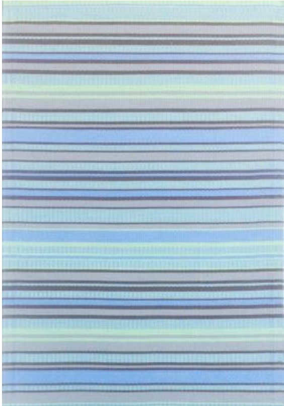 Mad Mats Stripes Grey / Aqua 5'x8'