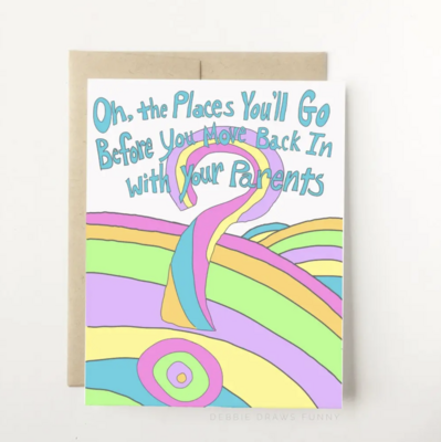 DDF Oh The Places Graduation Card GD-0101
