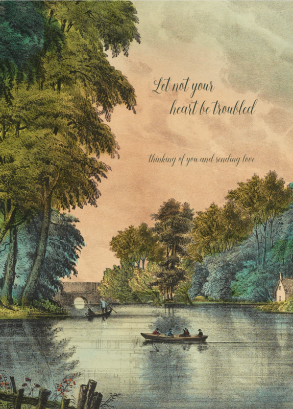 PFD Let Not Your Heart Be Troubled 5x7 Card C-LNY