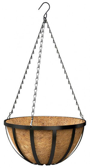 DTE Flat Iron Hanging Basket Wide Band 14" 84231