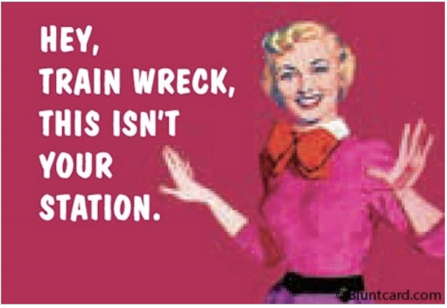 Ephemera Hey, Train Wreck, This Isn't Your Station Magnet 19902