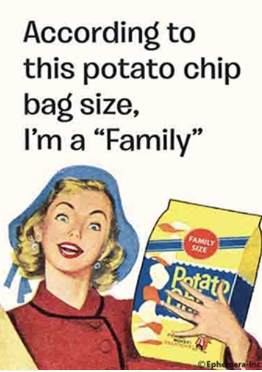 Ephemera According To This Potato Chip Bag Size Magnet 19763