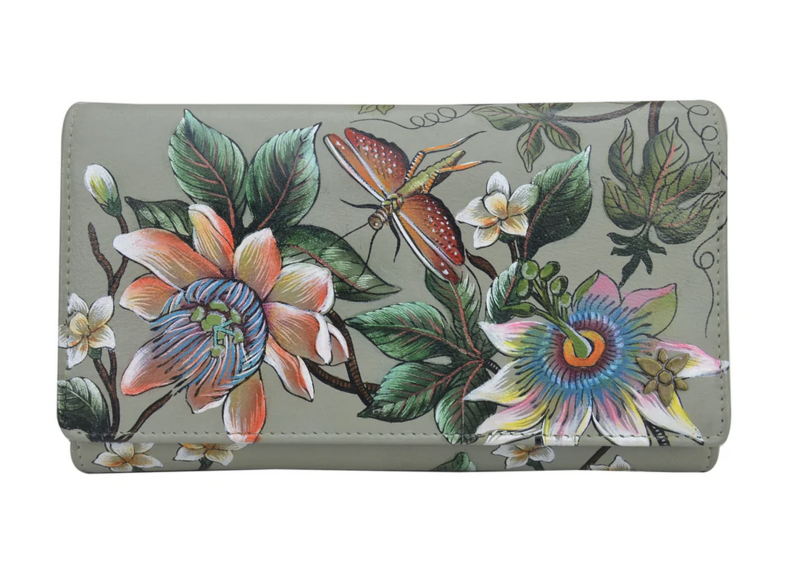 Anuschka Three Fold Wallet Floral Passion 1150-FPS