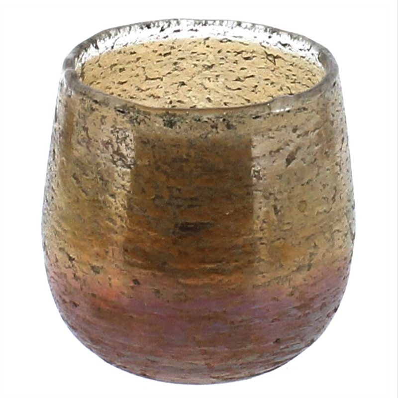 Homart Sunrise Glass Luster Hurricane Gold & Orange (8756-68)