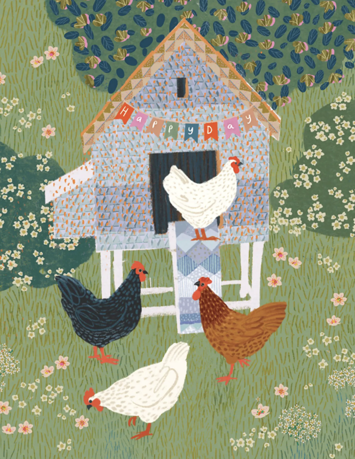 Studio Eleven Festive Hen House Birthday Card (No SRP) VB126U-C