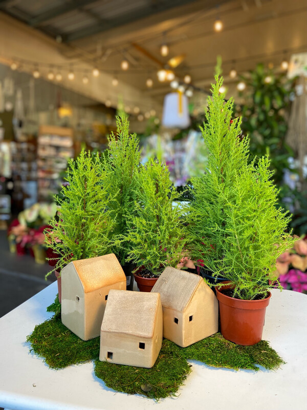 Homart Ceramic Cottages Assorted Small Antique White (7790-6)