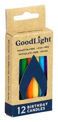 DTE Goodlight Candles B-Day Multi-Color 12pk 10615
