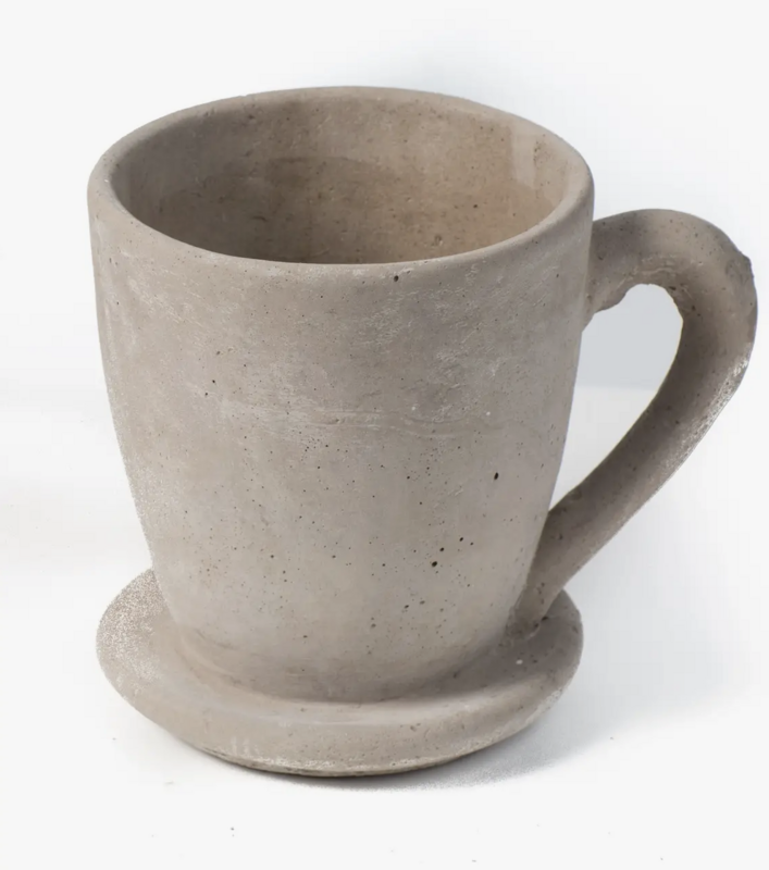 VV Large Cement Tea Mug Planter OCE-MUG-L