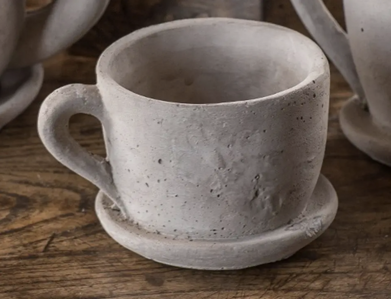VV Large Cement Teacup Planter OCE-TCUP