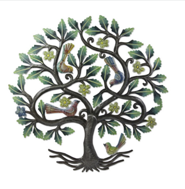 Beyond Borders Painted Floral Tree RND834