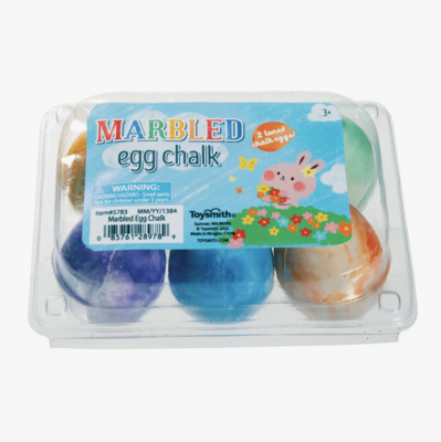 Toysmith Marbled Egg Chalk 6 Pack 5783