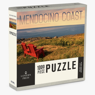 Lantern Press 1000 Piece Puzzle Mendocino Coast, California, Ocean Sunset