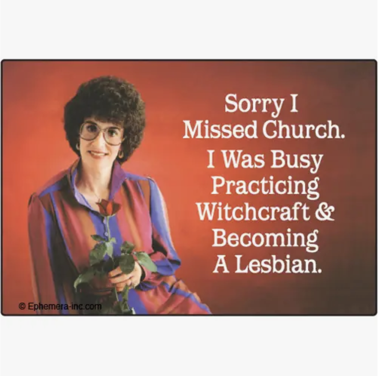 Ephemera Sorry I Missed Church Magnet 7989 