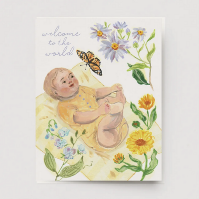 Ingrid Press Flower Baby Card B-106