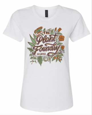 ZT Plant Foundry Womans Jersey Tee Shirt- White