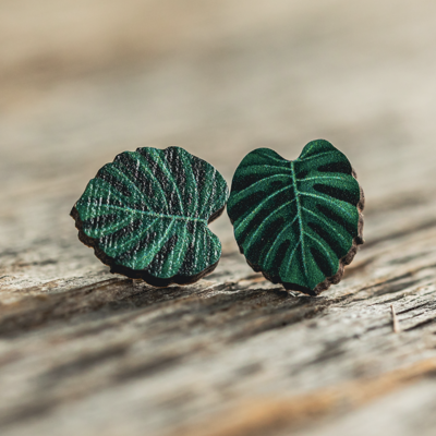 Plant Posse Monstera Stud Earrings