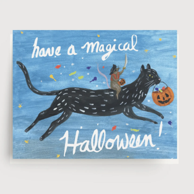 Ingrid Press Halloween Cat Card HA-101