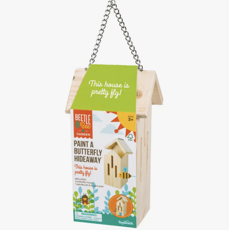 Toysmith Beetle & Bee Paint A Butterfly Hideaway House 19875