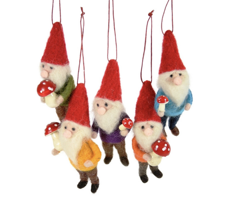 CF Forest Gnome Ornaments 5 Assorted WO-2048