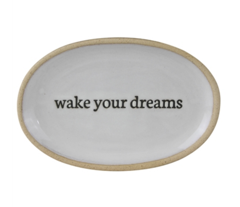 Homart Affirmation Tray,  Ceramic - Wake Your Dreams (2364-20)