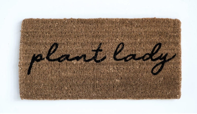 Creative Co-Op Plant Lady Coir Doormat DF0533